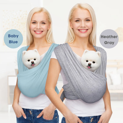 Anccoplus Flexible Pet Sling Carrier - Front Facing, Cat Sling, Hands-Free, Soft Premium Cotton, Reduces Back Stress, Safe for Small Pets