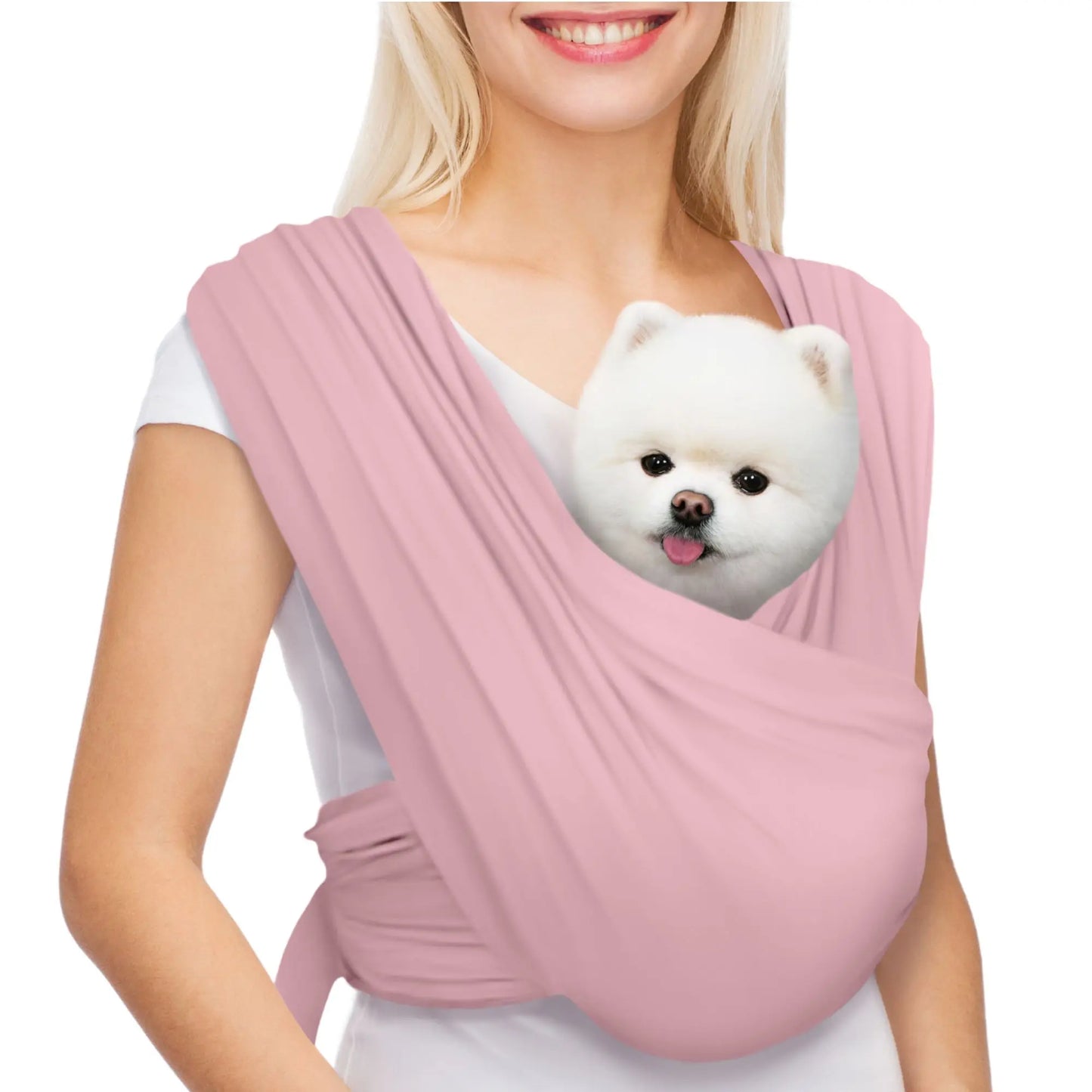 Anccoplus Flexible Pet Sling Carrier - Front Facing, Cat Sling, Hands-Free, Soft Premium Cotton, Reduces Back Stress, Safe for Small Pets