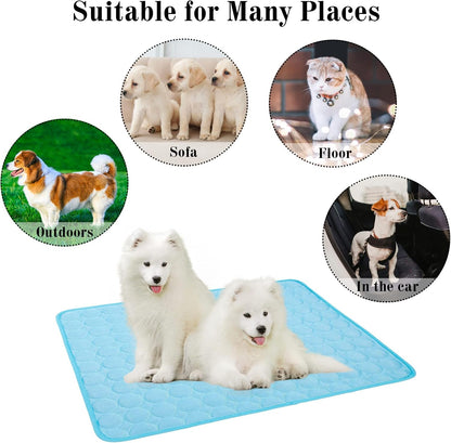 Cooling Mat for Dogs Cats Self Cooling Mat,Dog Cooling Mat-Upgraded Pet Cooling Mat Pad Blanket,Reusable Ice Silk Dog Cooling Pad,Washable Soft Cushion Puppy Kitten Pet Cooling Mat Pad Indoor/Outdoor
