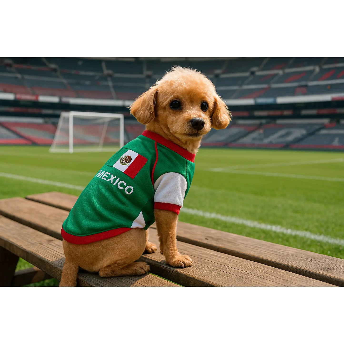Lightweight pet soccer jersey for game day celebrations