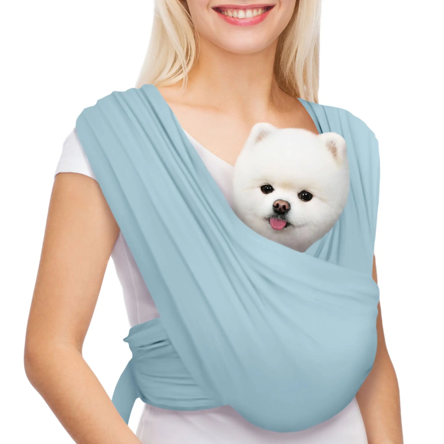 Anccoplus Flexible Pet Sling Carrier - Front Facing, Cat Sling, Hands-Free, Soft Premium Cotton, Reduces Back Stress, Safe for Small Pets
